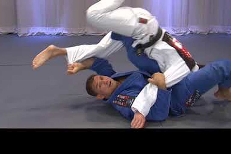 Cyborg Abreu demonstrating the tornado guard in Brazilian Jiu Jitsu