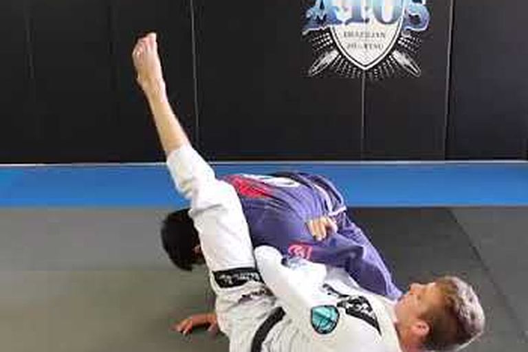 Keenan Cornelius demonstrating a guard setup into an armbar