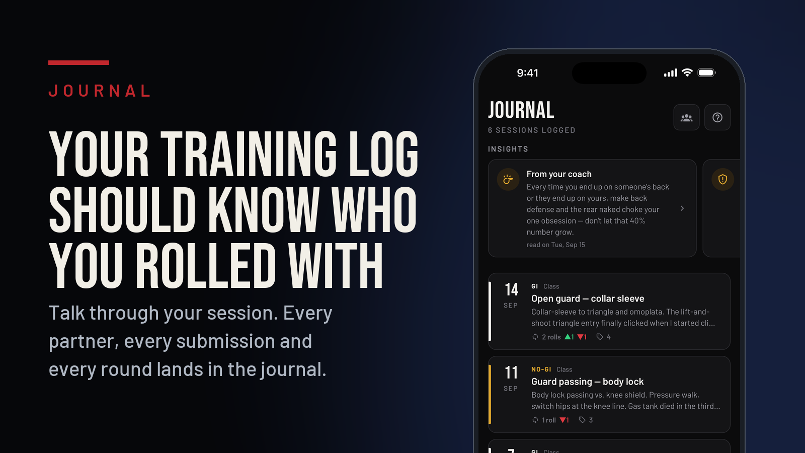 Your Training Log Should Know Who You Rolled With